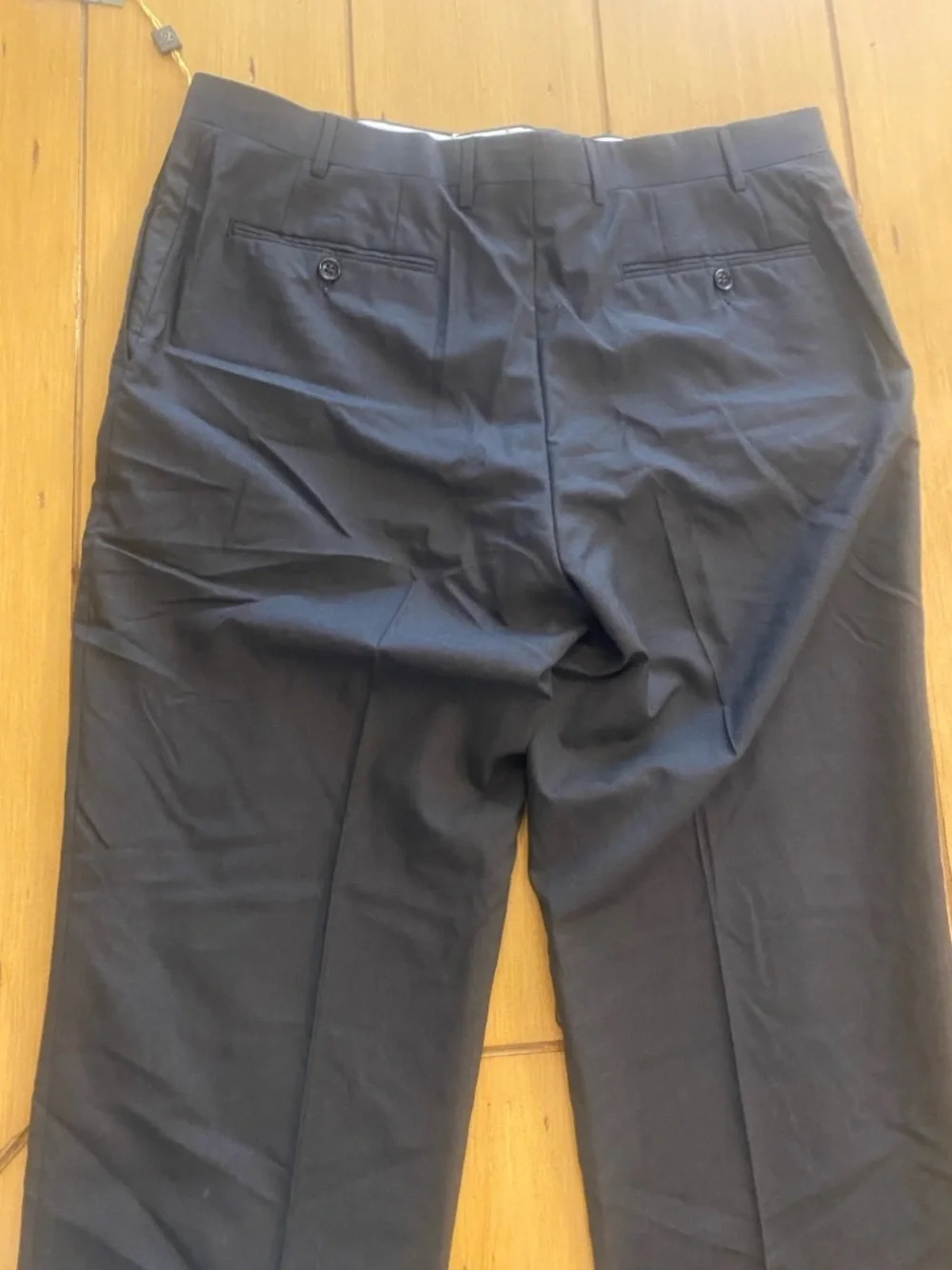 Canali Men's Black Wool Trouser Pants NEW size 36 not hemmed